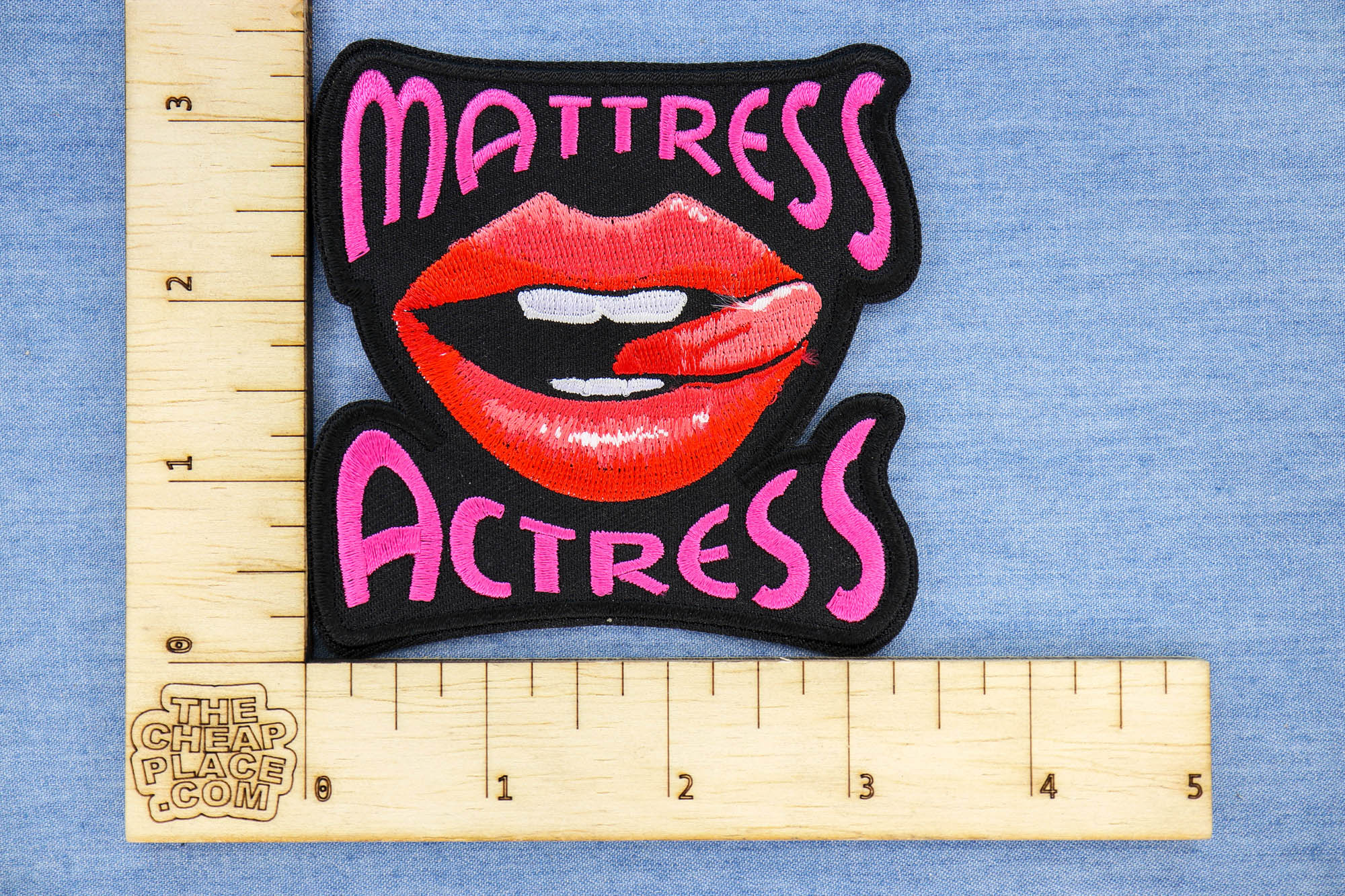 Mattress Actress Embroidered Patch - Fun and Unique Design for Creative Flair (  3 x 3 inches  )
